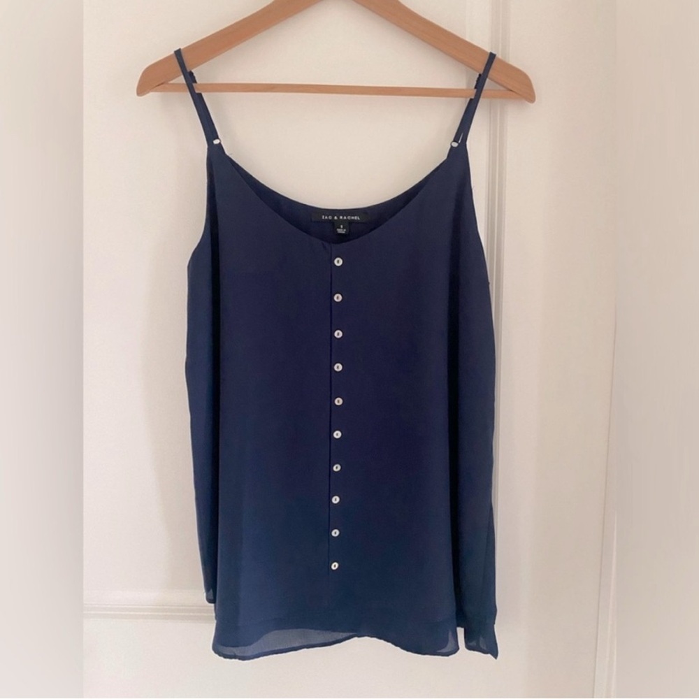 Zac & Rachel Blue Button Detail Camisole